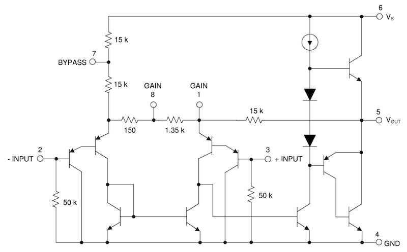 Schematic of the LM386